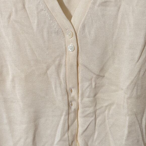 NWT Light Yellow Silk-Blend Cardigan Valerie Stevens 2X 0009 - Picture 6 of 7